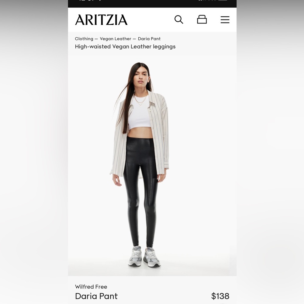 NWT Aritzia leather leggings | Size S